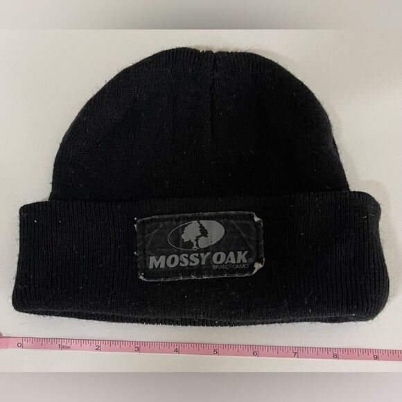 Black Mossy Oak beanie. - Picture 2 of 2